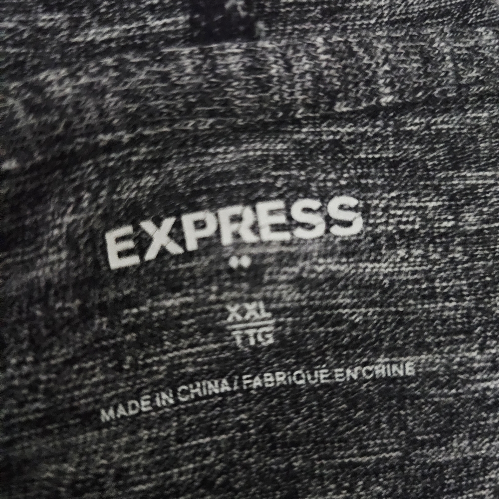 Express Gray Hooded Sweatshirt Lightweight Comfort - Picture 5 of 5
